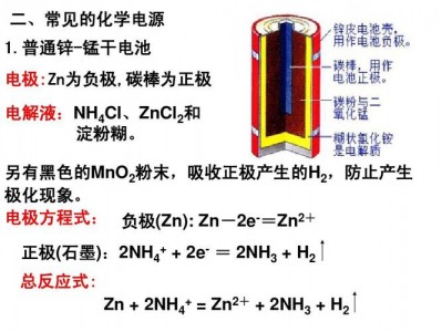 锌锰干电池（锌锰干电池电极反应式正负极）