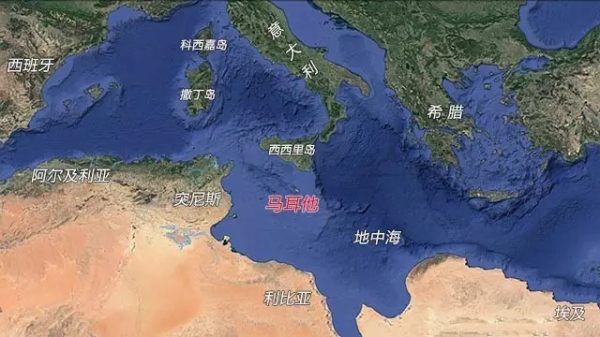 地中海国家（地中海国家马耳他地图）